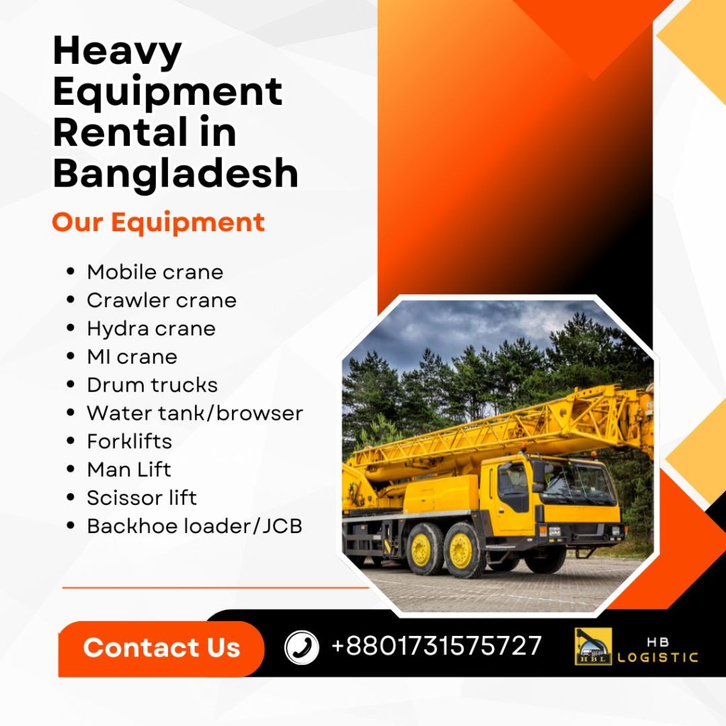 Heavy equipment rental service in Bangladesh